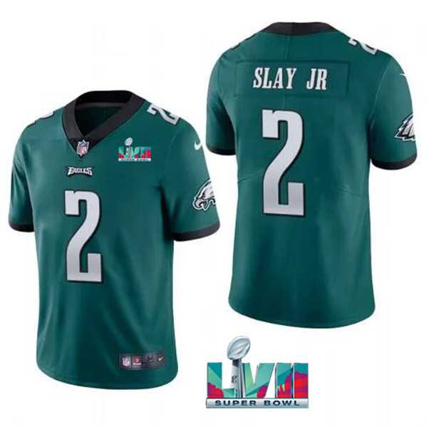 Men & Women & Youth Philadelphia Eagles #2 Darius Slay JR Green Super Bowl LVII Patch Vapor Untouchable Limited Stitched Jersey->philadelphia eagles->NFL Jersey